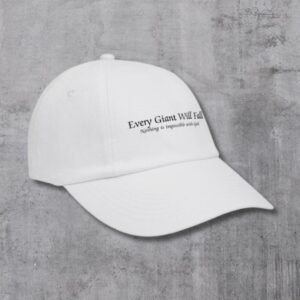 CAPPELLO CON VISIERA "EVERY GIANT WILL FALL"