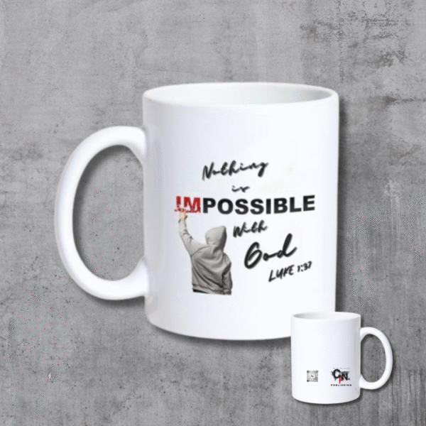 TAZZA "NOTHING IS IMPOSSIBILE WITH GOD"
